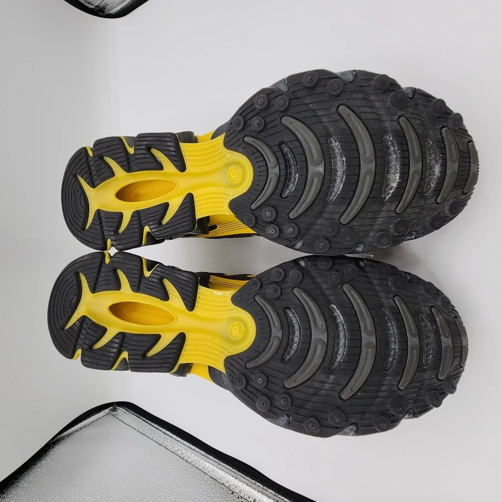 Adidas ZX 8000 PB Running Shoes Mens 12 Dark‎ Gray Yellow Bounce Sole Sneakers